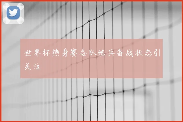 世界杯热身赛各队练兵备战状态引关注